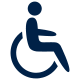Disability graphic: person in wheelchair